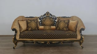 Buy Gold, Black European Furniture Living Room 