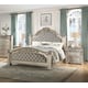 Gold Finish King Poster Bed Traditional Cosmos Furniture Platinum
