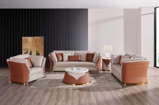 Living Room  Beige, Cognac European Furniture image