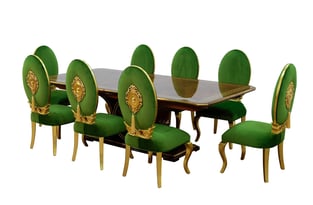 Dining Room  Gold, Emerald, Ebony European Furniture image