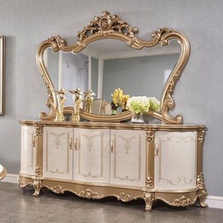 Dining Room  Beige, Gold Homey Design  image