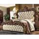  Antique Gold & Perfect Brown King Bed Traditional Homey Design HD-8011