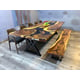 Epoxy River Dining Table European Furniture Lucia EVT0016-118-BLK-T