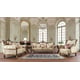 Met Ant Gold & Perfect Brown Sofa Set 5Pcs w/End Tables Traditional Homey Design HD-506 