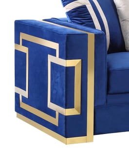 Gold, Blue Cosmos Furniture 3036BLLAW Living Room interior