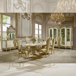 Dining Room  Beige, Gold Homey Design  image