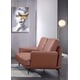 Italian Leather Russet Brown TRATTO Sofa Set 3Pcs EUROPEAN FURNITURE Modern
