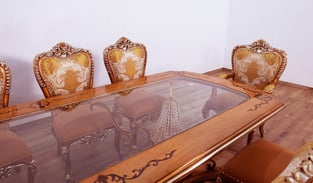 Dining Room  Brown, Silver, Ebony European Furniture image