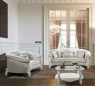 Living Room  Pearl White Cosmos Furniture image