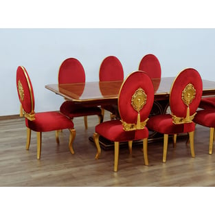 Dining Room  Gold, Red, Ebony European Furniture photo