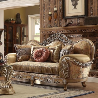 Brown, Gold, Antique Homey Design  HD-622-SSET3 Living Room interior