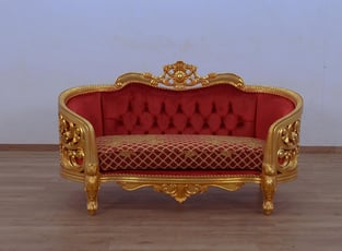 Buy Gold, Antique, Red European Furniture Living Room 