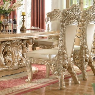 Buy Golden Beige, Antique Silver Homey Design  Dining Room 