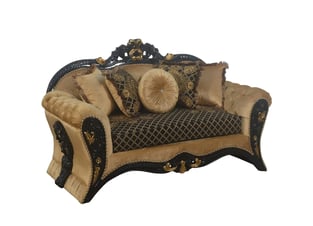 Buy Gold, Black European Furniture Living Room 