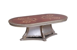 Buy Gold, Antique Silver, Ebony European Furniture Dining Room 