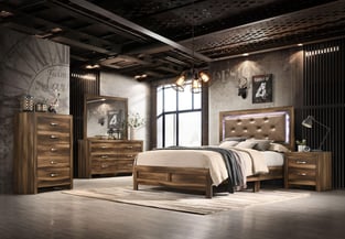 Order Espresso Cosmos Furniture YasmineBrown-EK-Bed Bedroom now