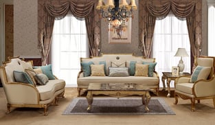 Living Room  Gold, Light Beige Cosmos Furniture image