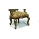 Luxury Walnut Wood Frame Dining Arm Chair Set 2P Benetti's Firenza Classic
