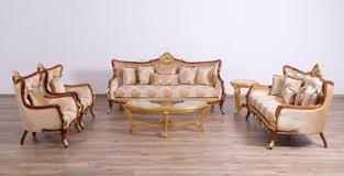 Living Room  Gold, Antique, Walnut European Furniture photo