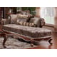 Cherry Finish Wood Sofa Set 2Pcs w/Chaise Traditional Cosmos Furniture Janet