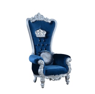 Living Room  Silver, Blue European Furniture image