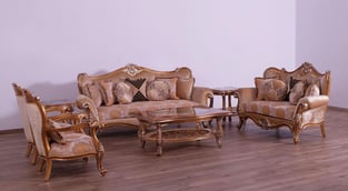 Buy Gold, Sand European Furniture Living Room 