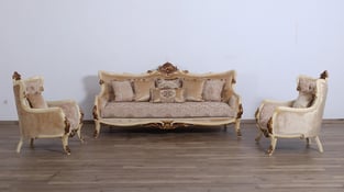 Beige, Gold, Antique European Furniture 47075-C Living Room interior