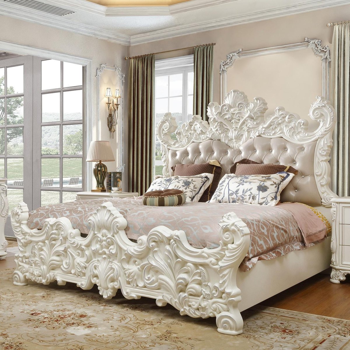 White cal store king bed