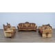 Traditional Red & Gold Sofa Set 2 Pcs EMPERADOR III EUROPEAN FURNITURE