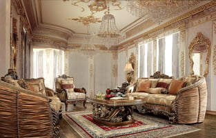 Living Room  Gold, Antique, Metallic Homey Design  image