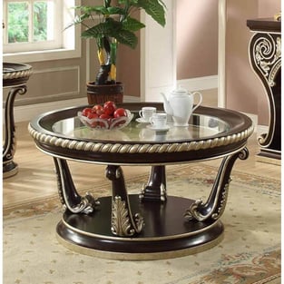 Accent Tables  Brown, Cherry, Metallic Homey Design  photo