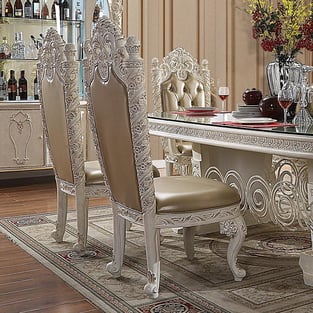 Gold, Antique White Homey Design  HD-1806-Set-7 Dining Room interior