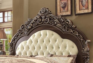 Cream, Cherry Finish Homey Design  HD-8013 EK BED Bedroom interior