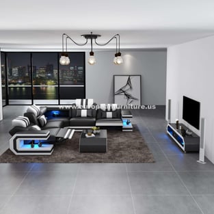 Living Room  White, Black European Furniture image