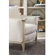 Creamy Velvet Wood Frame in Metallic Silver Accent Chairs 2Pcs EAVES DROP by Caracole 