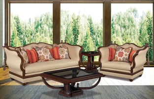 Living Room  Beige, Dark Brown, Cream Benneti photo