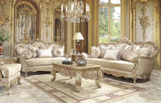 Living Room  Silver, Champagne, Gold Finish Homey Design  image