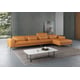 Cognac Italian Leather 5-Seater Sectional RHC Cavour Mansion EUROPEAN FURNITURE