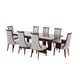 Dark Mocha Brazilian Rosewood GLAMOUR Dining Table Set 11Pcs EUROPEAN FURNITURE