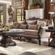 Victorian Style Sofa Set in Mahogany 6Pcs w/ Ocassional Tables Homey Design HD-09