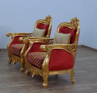 Living Room  Gold, Antique, Red European Furniture image