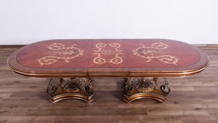 Order Bronze, Gold, Red, Ebony European Furniture 51955-DT-9PC-Red Dining Room now