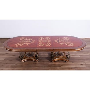 Order Bronze, Gold, Red, Ebony European Furniture 51955-DT-9PC-Red Dining Room now