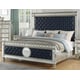 Silver Finish Wood Queen Bedroom Set 5Pcs Contemporary Cosmos Furniture Brooklyn