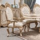 Traditional Gold & Cream Solid Wood Side Chair Set 2Pcs Homey Design HD-9102