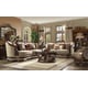 Luxury Beige Chenille Loveseat Traditional Homey Design HD-1623