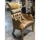 Metallic Gold Dining Chair Set 2Pcs Homey Design HD-8024 