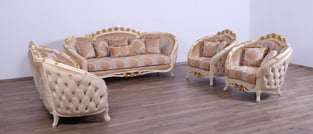 Order Beige, Gold European Furniture 45010-Set-2 Living Room now