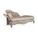 IVORY Pearl Chenille Silver Gold Chaise Lounge Benetti's Perlita Traditional