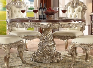 Dining Room  Silver, Antique White Homey Design  photo